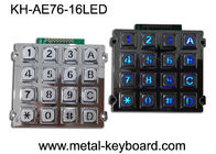 Загоренная крытая кнопочная панель металла управления доступом с 16 задней частью - светлые ключи