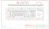 80 клавиатура металла ключей расклассифицированная ИП65 промышленная с мышью и числовой клавиатурой трекбола
