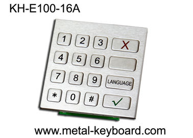 Кнопочная панель изрезанной нержавеющей стали промышленная численная с 16 ключами для киоска регистрации