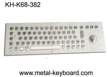 Клавиатура самообслуживания киоска терминальная металлическая промышленная с трекболом, УСБ