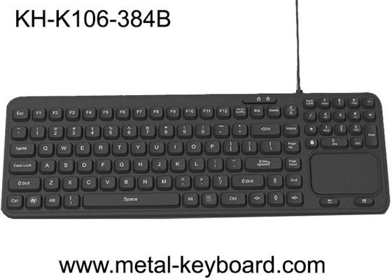 Усиливанные промышленные ключи клавиатуры 106 силиконовой резины с пластиковым трекболом