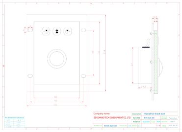 Мышь trackball металла доказательства вандала промышленная упорная к пыли, грязи, воде