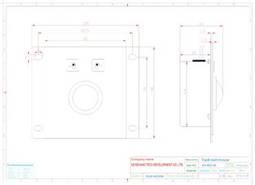 Изрезанная промышленная мышь Trackball, IP65 делает Trackball водостотьким лазера металла 25MM