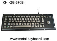Клавиатура черной нержавеющей стали металла промышленная установленная с указывающим устройством трекбола