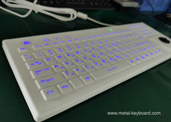 Резиновая промышленная усиливанная клавиатура силикона PS2 освещает контржурным светом с мышью трекбола